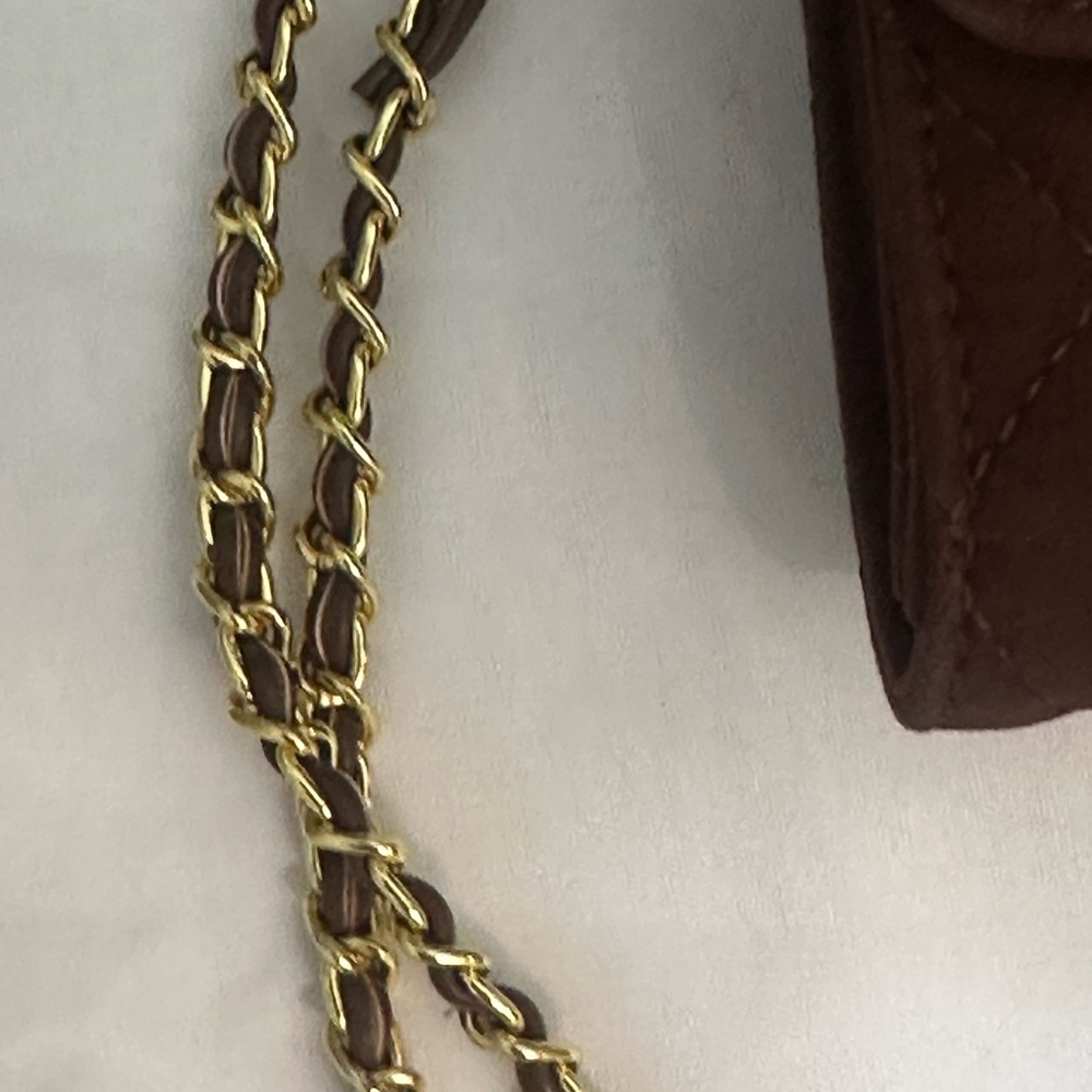 Chanel suede wallet on chain - Picture 4 of 11